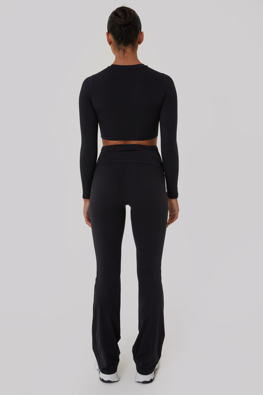 Ruched Fitted Flares - Classic Black