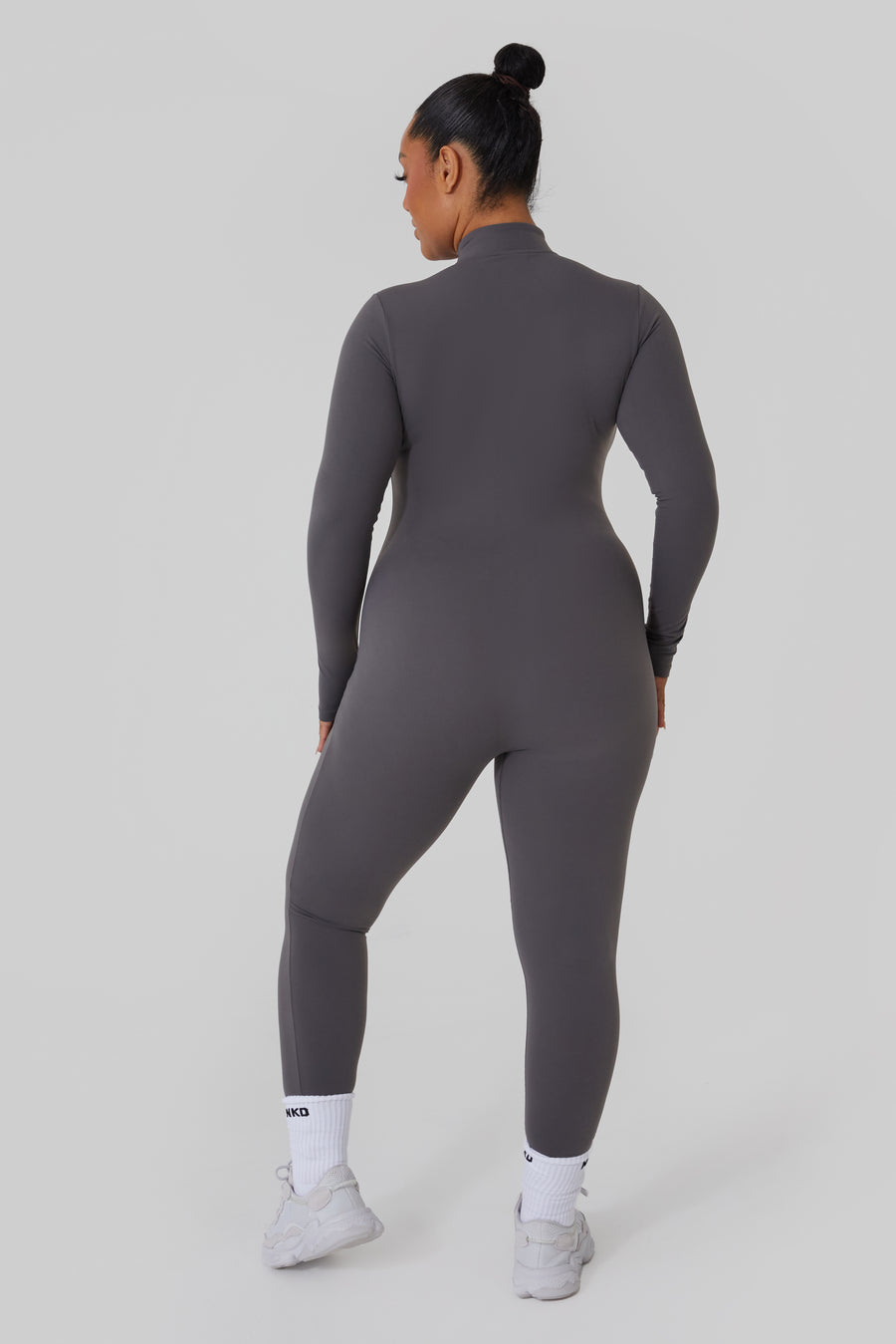 Long Sleeved Shaped Jumpsuit - Dusk Grey