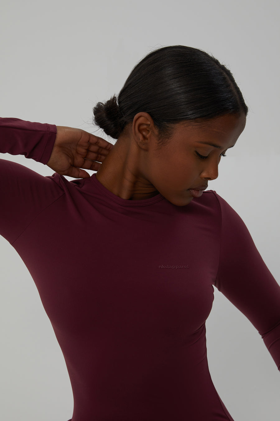 Long Basic Tee - Cherry