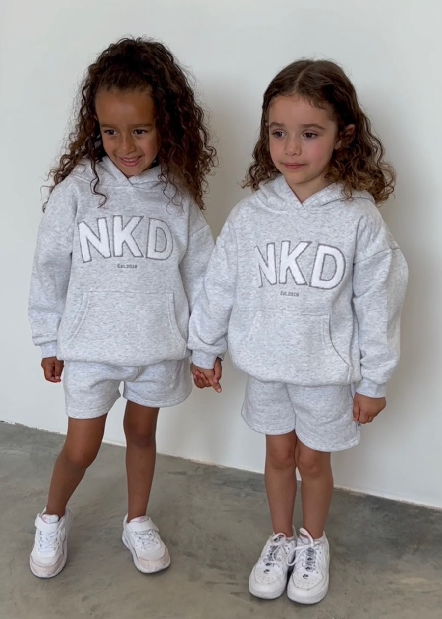 NKD Oversized Hoodie Kids - Marl Grey