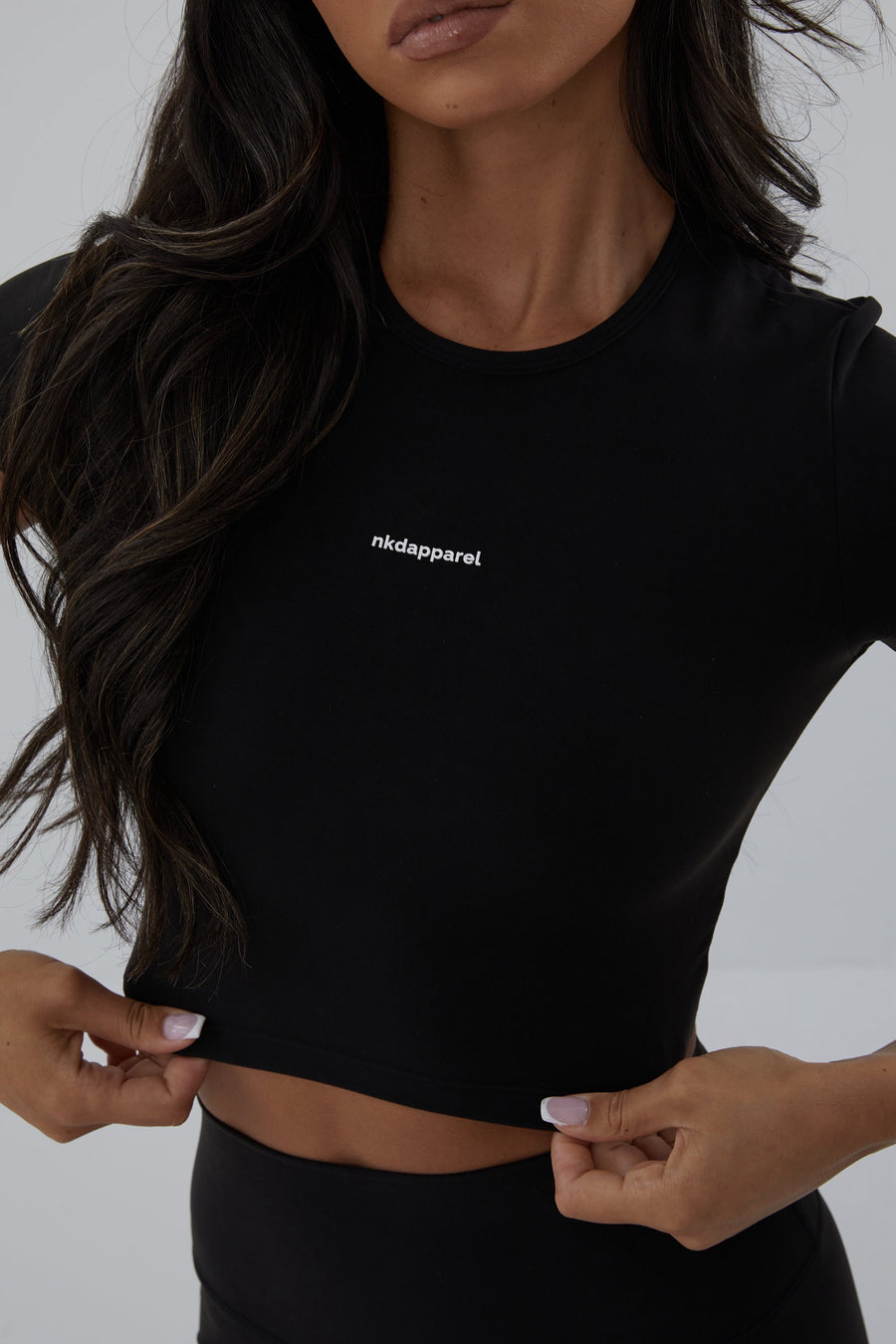 Cropped Basic Tee - Jet Black