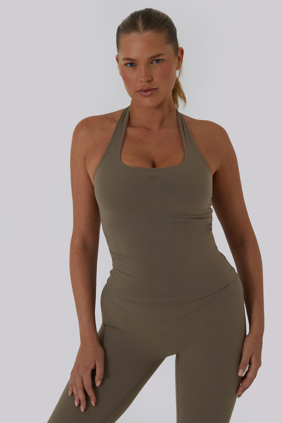 Everyday Halter Top - Olive Green